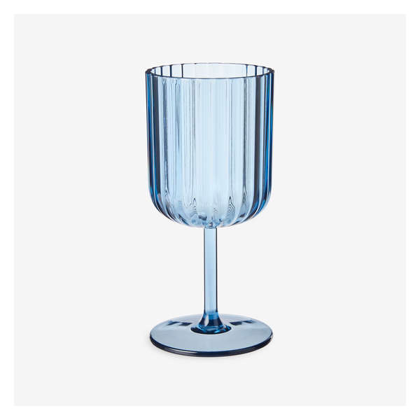 Fluted Wine Goblet - Light Blue