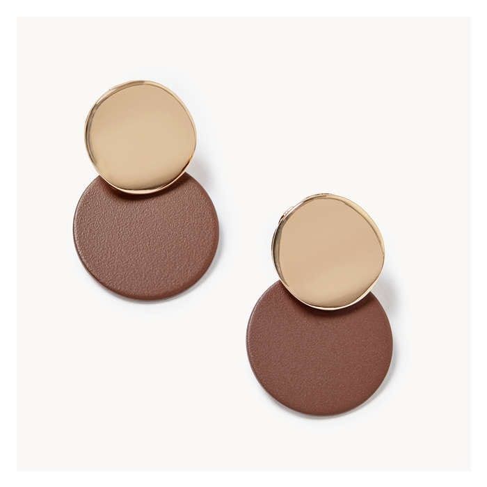 Women's Disc Drop Earrings - Gold