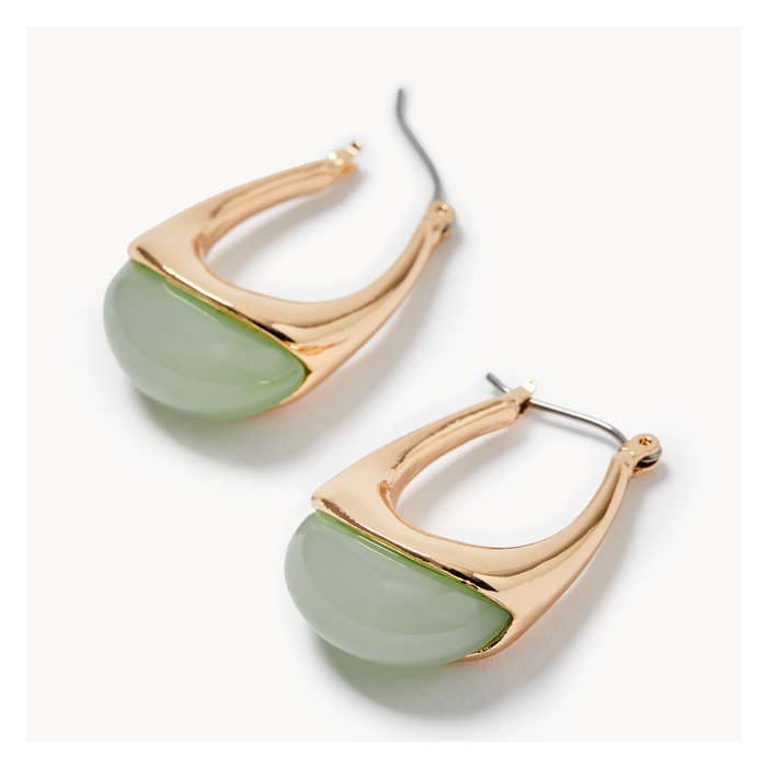 Women's Oval Hoop Earrings - Gold