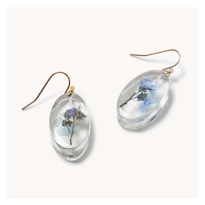 Women's Pressed Flower Drop Earrings