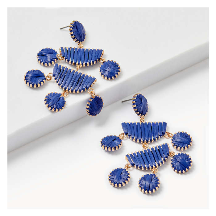 Women's Raffia Drop Earrings