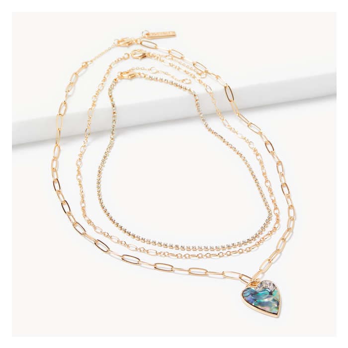 Women's 3-Piece Heart Necklace Set