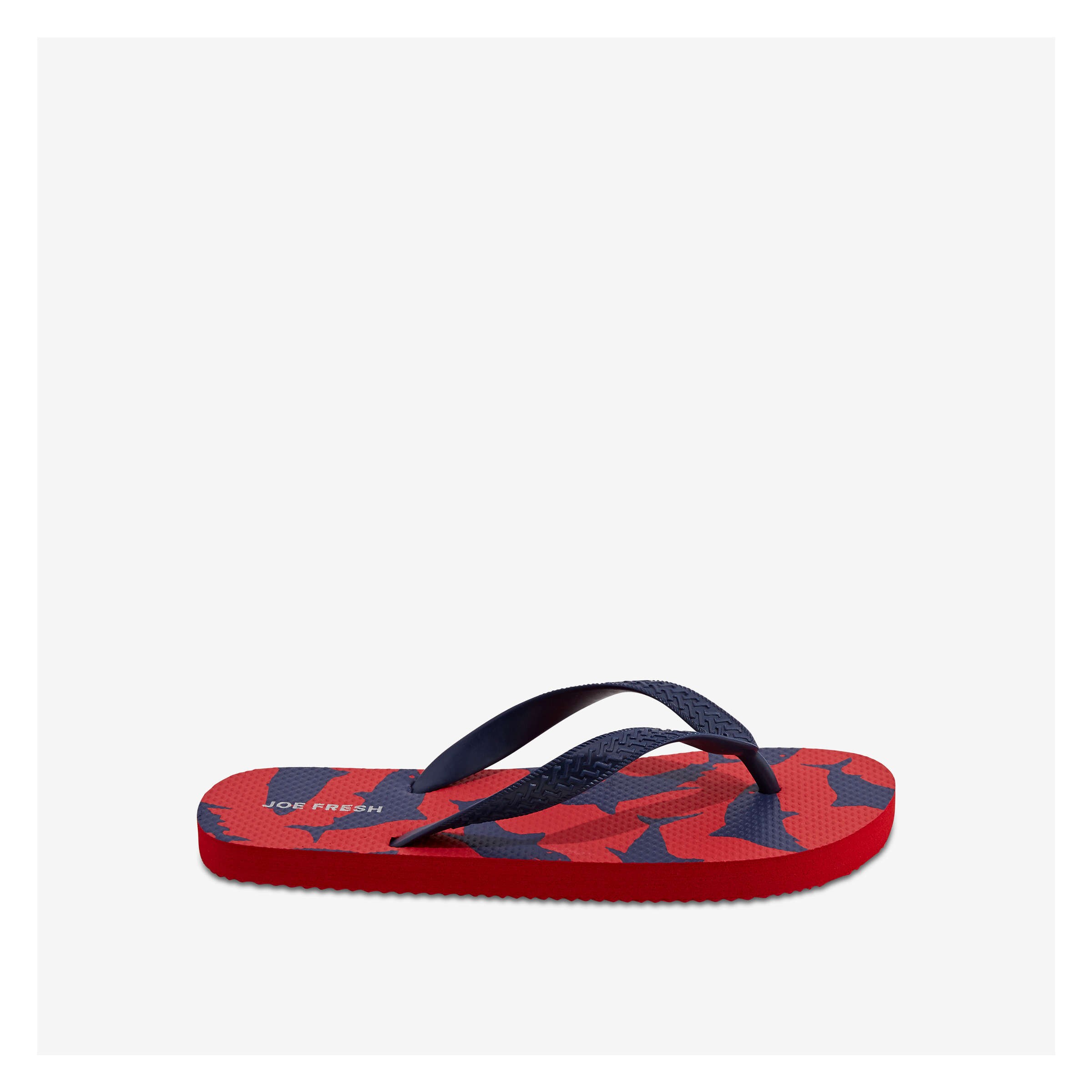 kids red flip flops