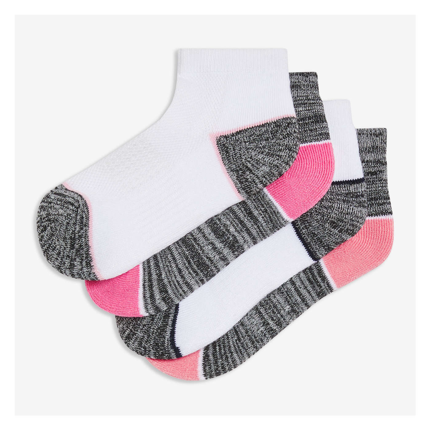 Kid Girls' 4 Pack Ankle Socks in White from Joe Fresh