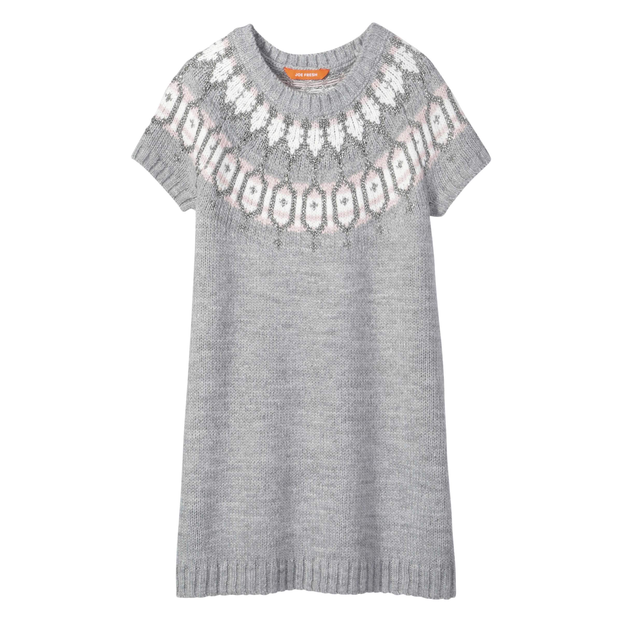 girls grey sweater dress