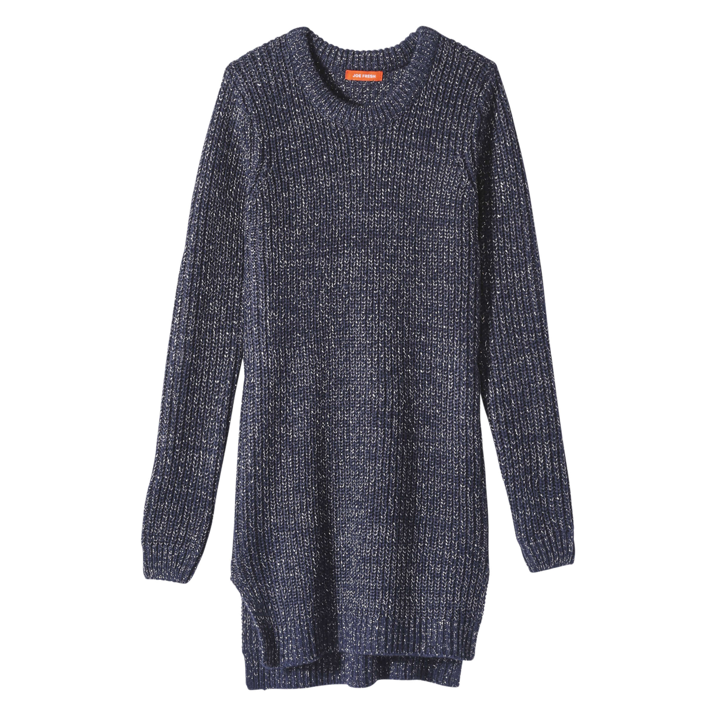 dark blue sweater dress