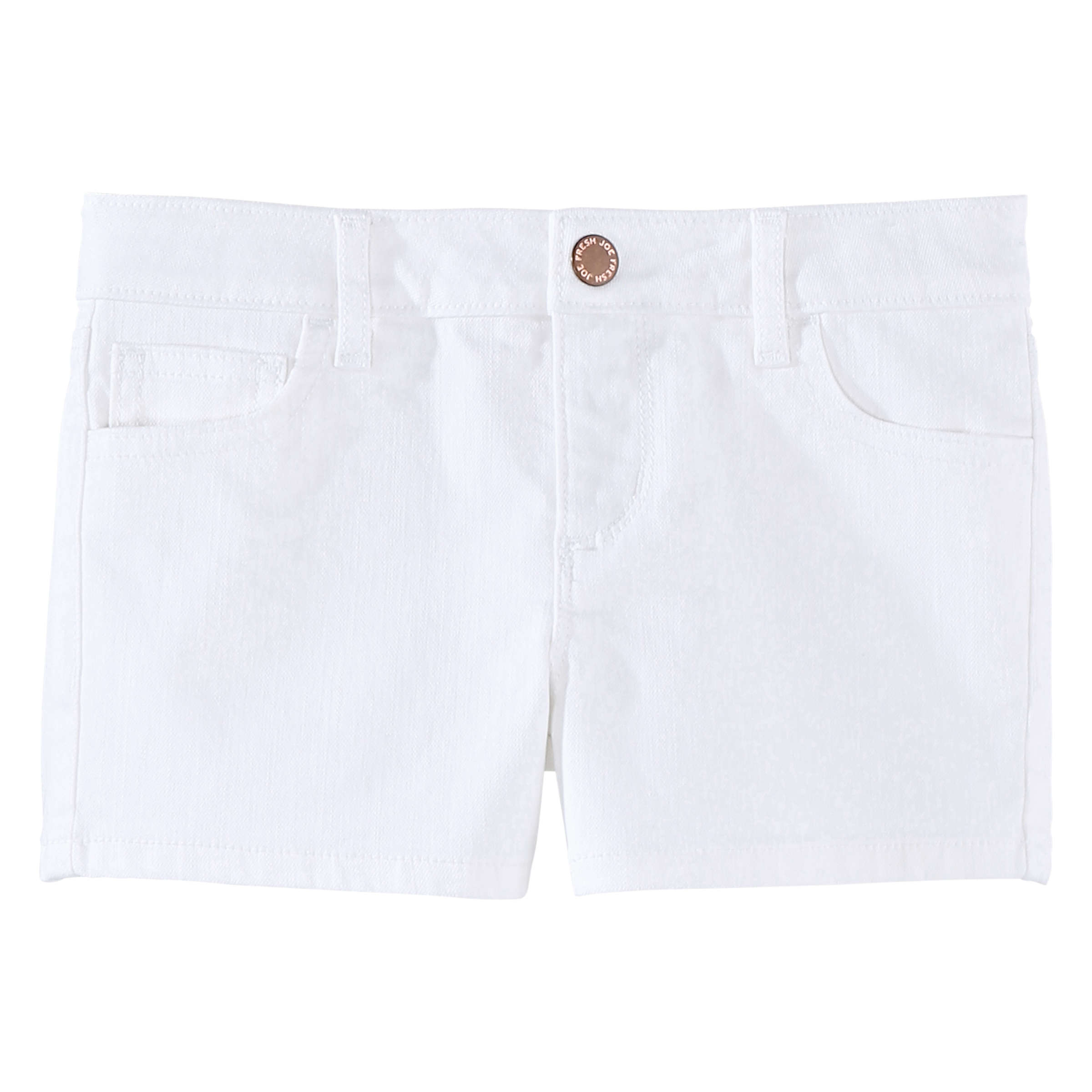 kids white jean shorts