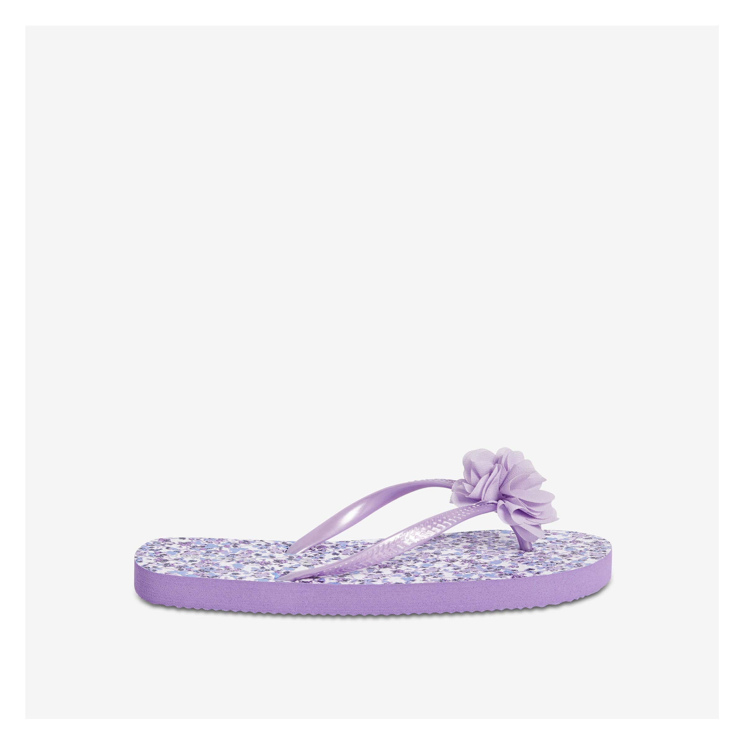 girls purple flip flops