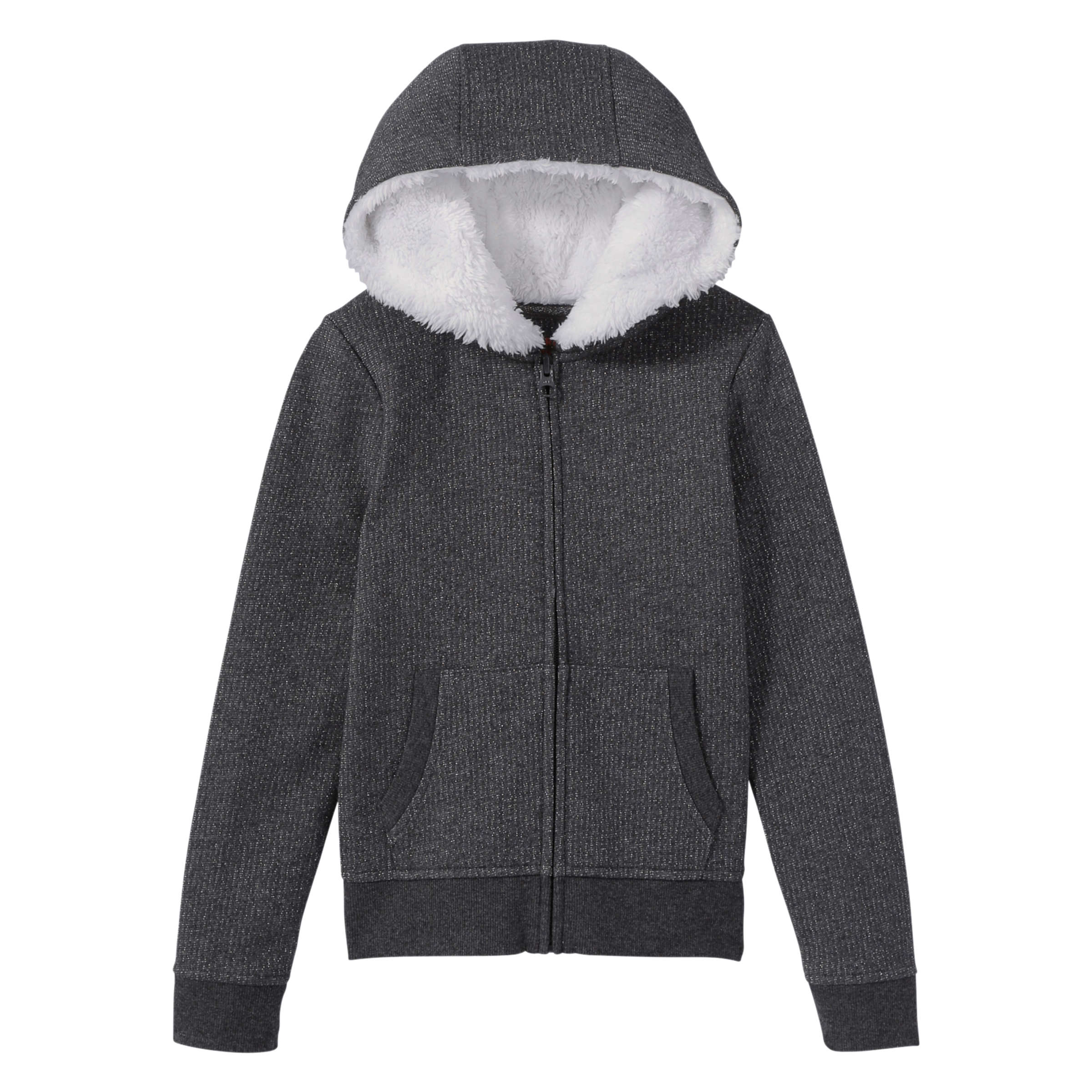 girls fur lined hoodie
