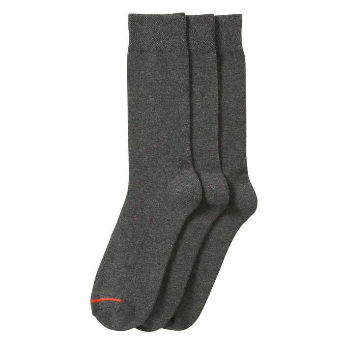 Men's 3-Pack Crew Socks - Charcoal