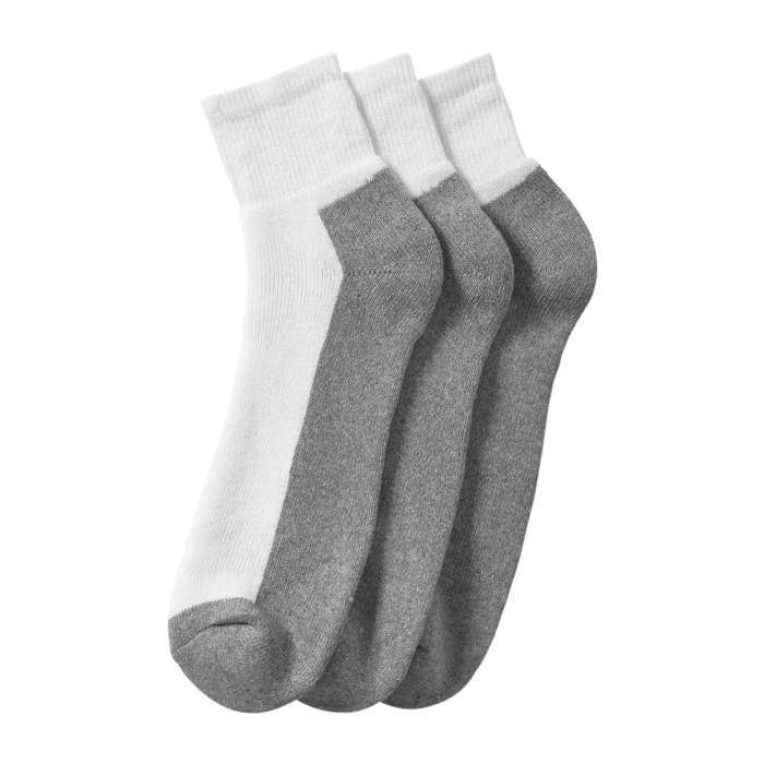 Men's 3-Pack Quarter-Crew Socks