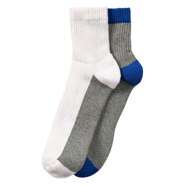 Men’s 2 Tone Sport Socks - White