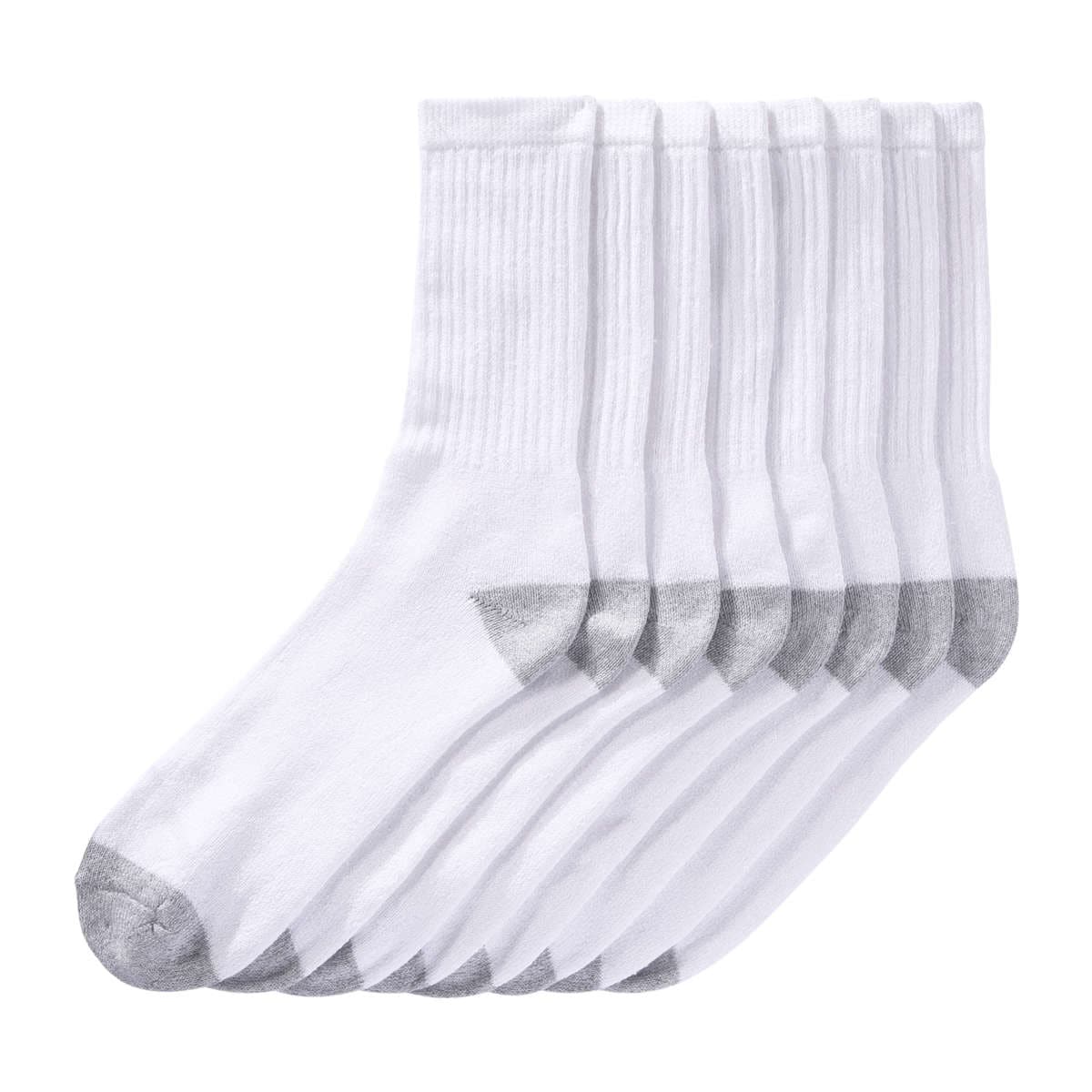Men's 8 Pack Crew Socks in White from Joe Fresh
