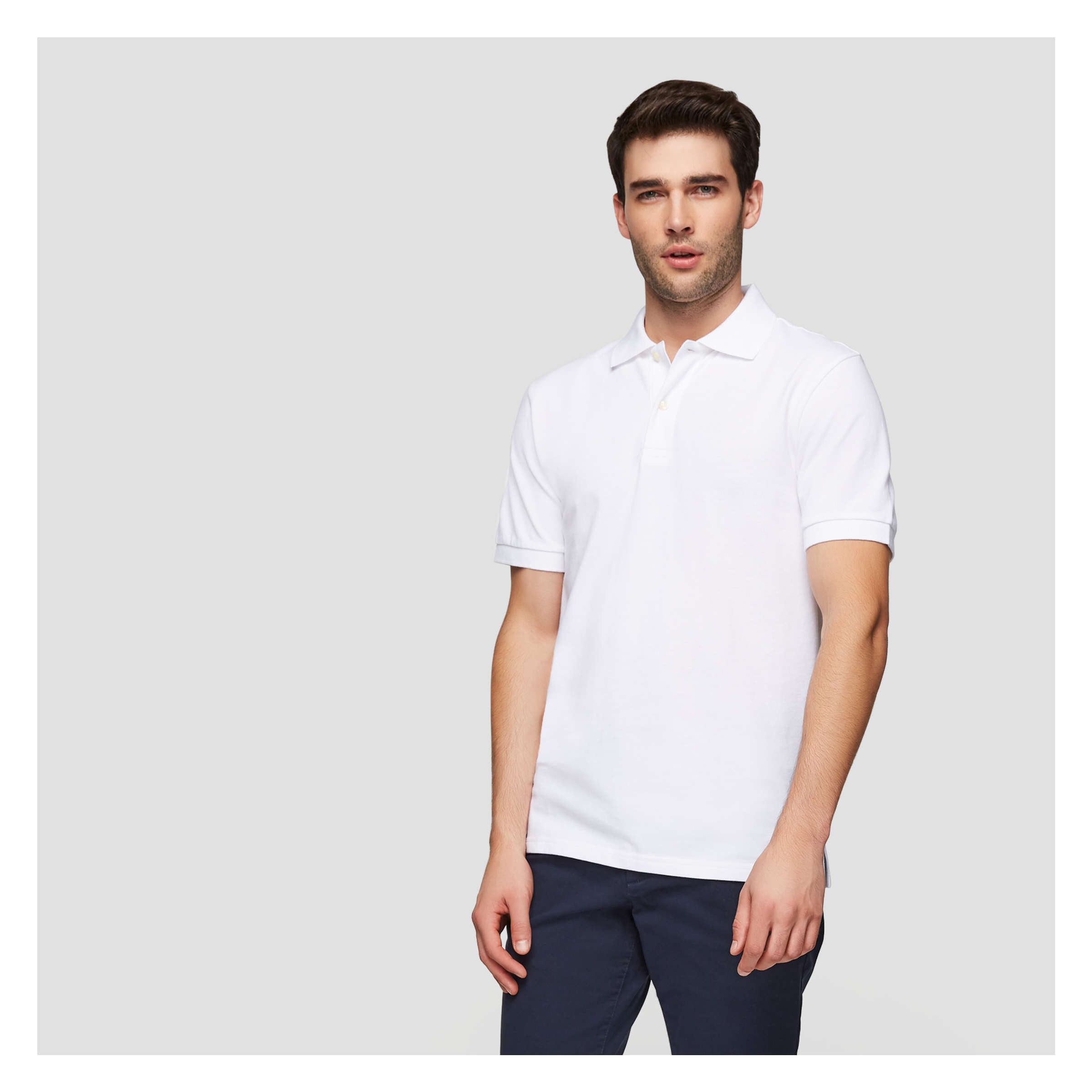 Men's Classic Polo in White from Joe Fresh