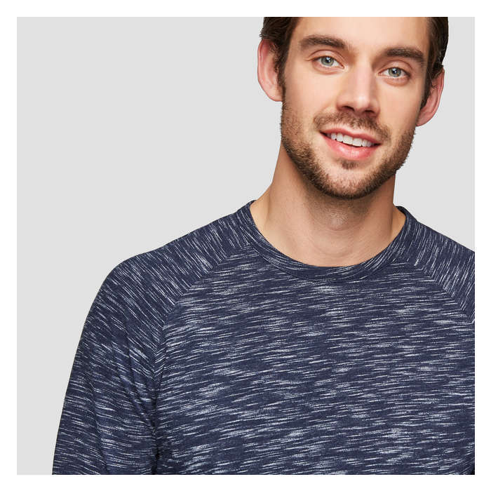 Men S Long Sleeve Space Dye Tee In Jf Midnight Blue From Joe Fresh