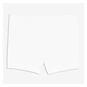 girls white bike shorts