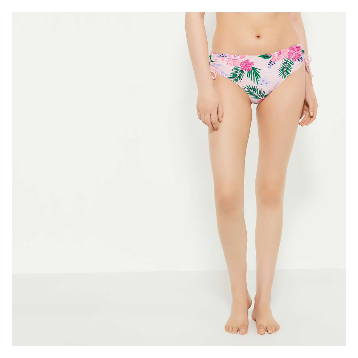 ruched boyshort bikini bottoms