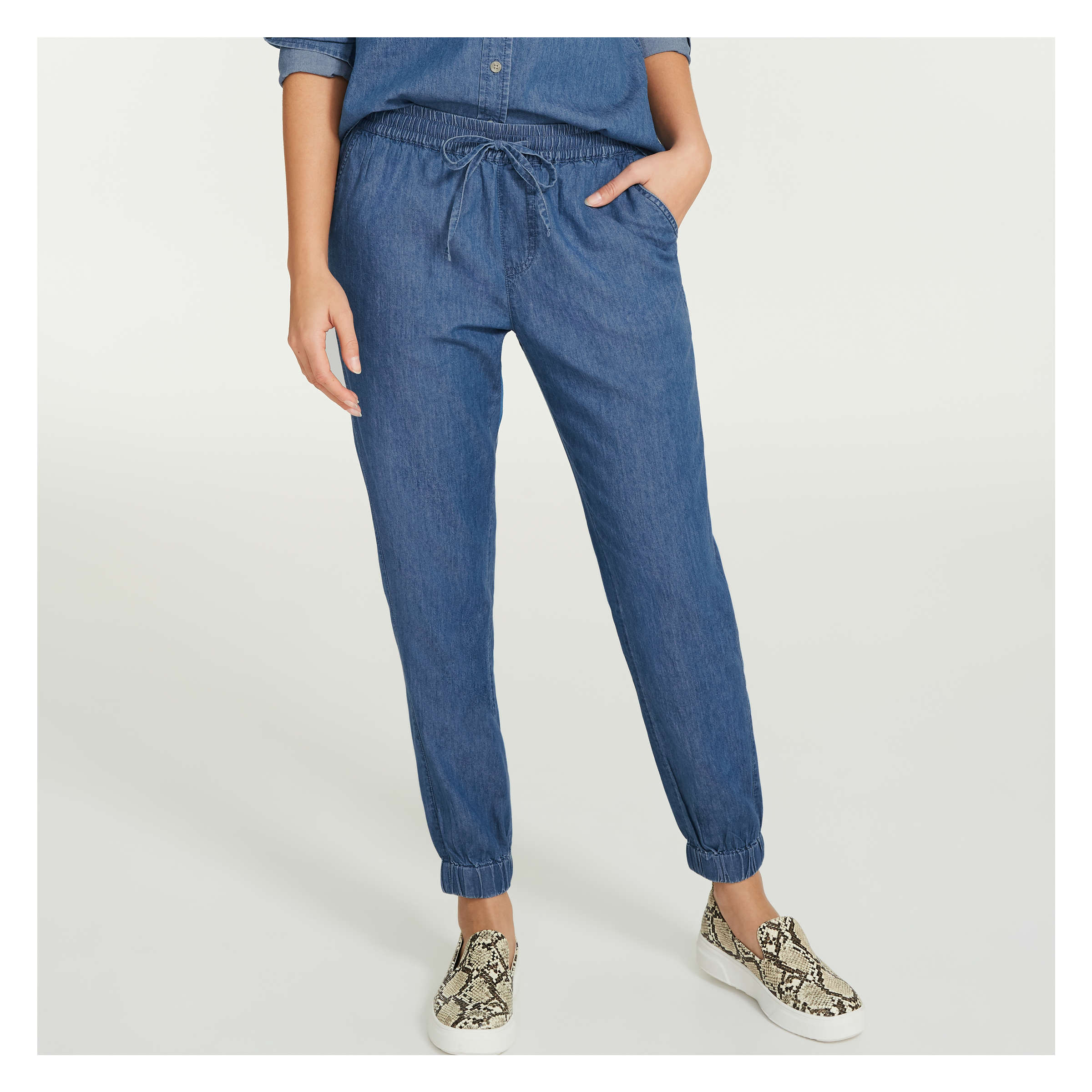 denim look joggers