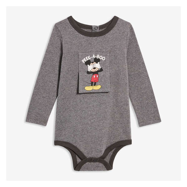Baby Disney Mickey Mouse Bodysuit - Dark Grey Mix