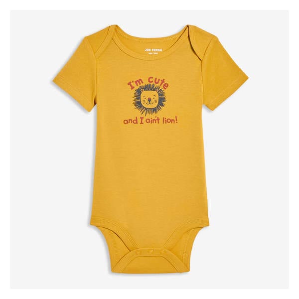 Baby Boys' Graphic Bodysuit - Mustard