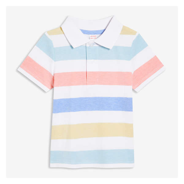 Baby Boys' Stripe Polo - White