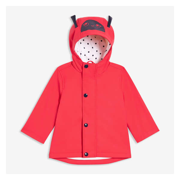 Baby Girls' Raincoat - Bright Red