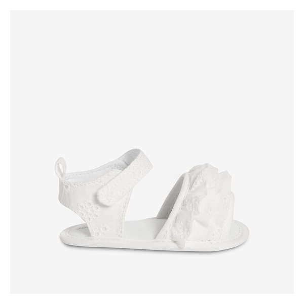 Baby Girls' Ruffle Sandals - White