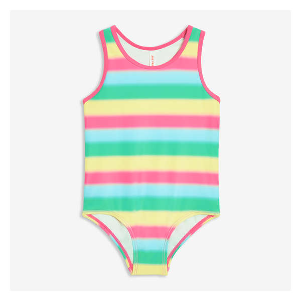 Toddler Girls' Printed Swimsuit - Turquoise