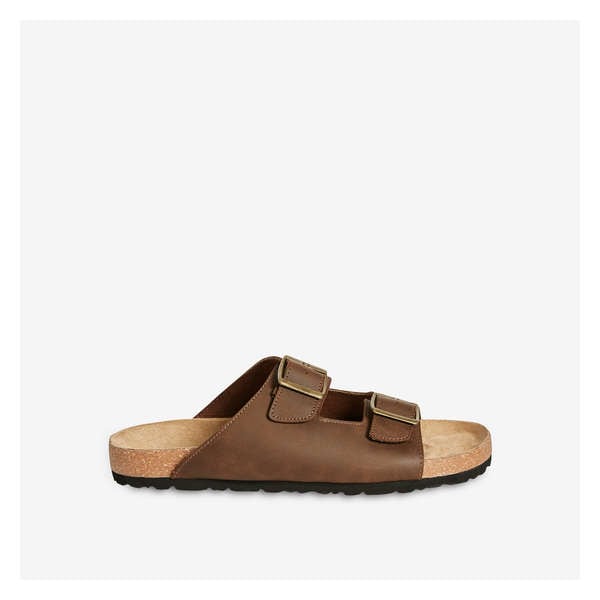 Men's Double-Strap Sandals - Brown