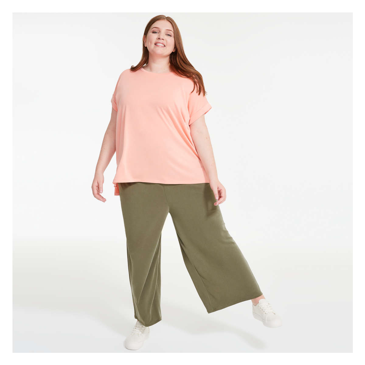 Wide Leg Pant in Olive from Joe Fresh