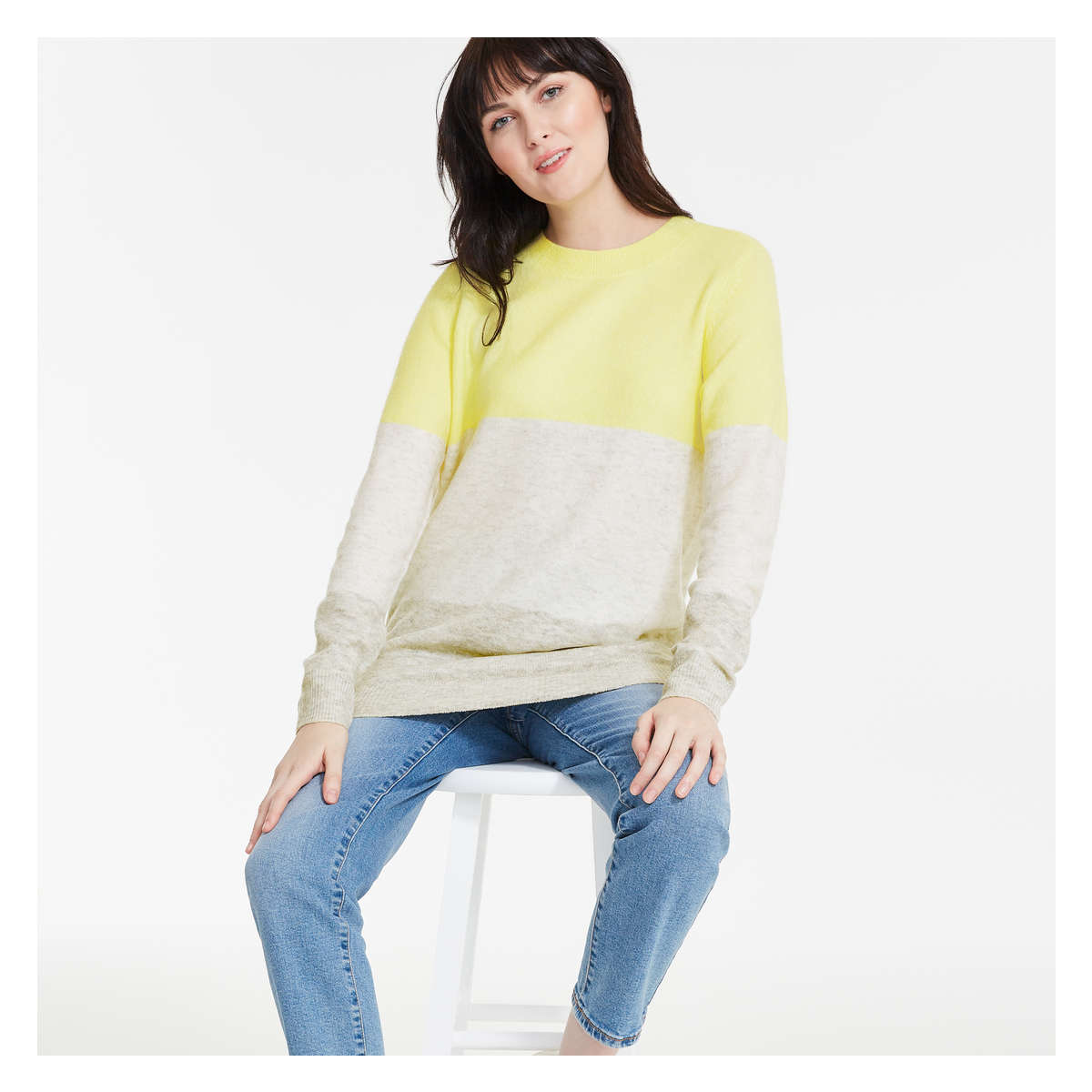 yellow tunic sweater