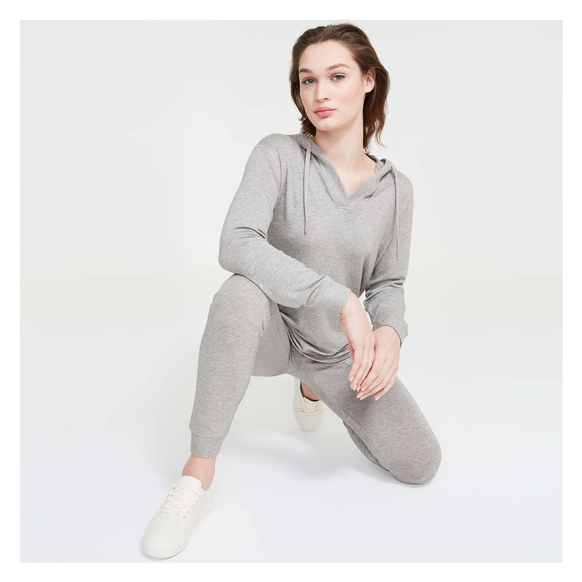 Hoodie Tunic in Light Grey Mix from Joe 