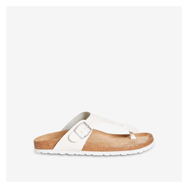Thong Strap Sandals - White