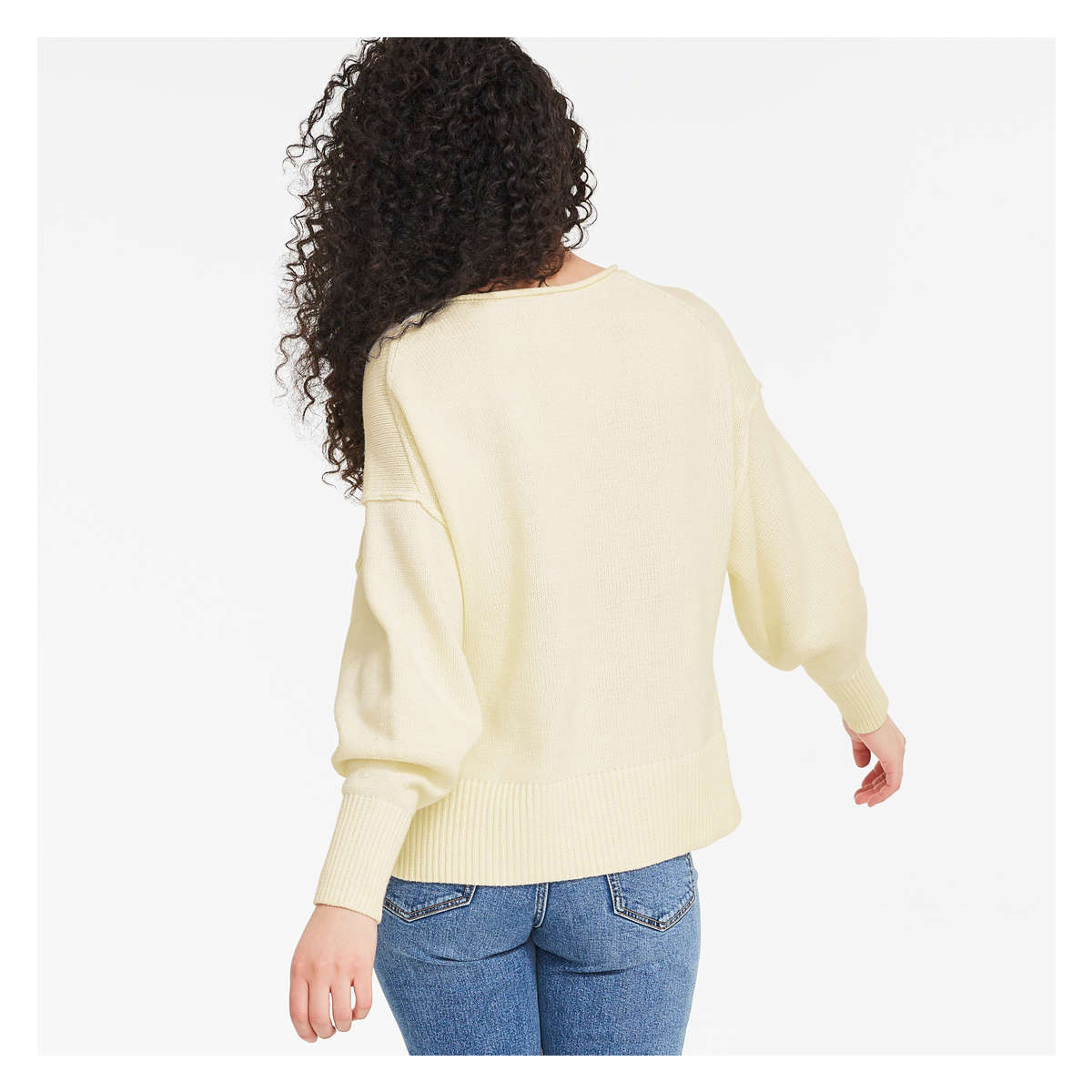 Bishop Sleeve Sweater in Ivory from Joe 