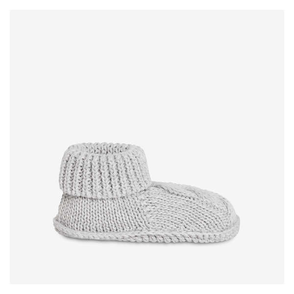 Baby Boys' Knit Booties - Grey