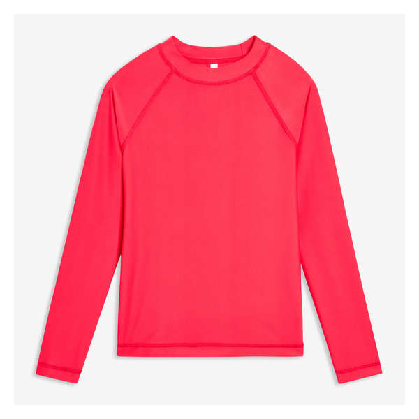 Kid Boys' Rash Guard - Neon Red