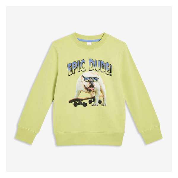Kid Boys' Terry Pullover - Lime Green