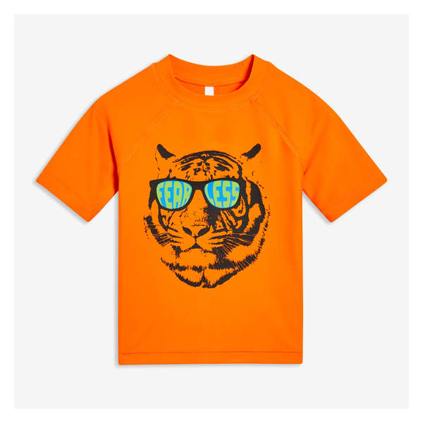 Toddler Boys' Rash Guard - Bright Orange