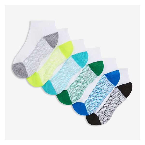 Toddler Boys' 6 Pack Active Low-Cut Socks - White
