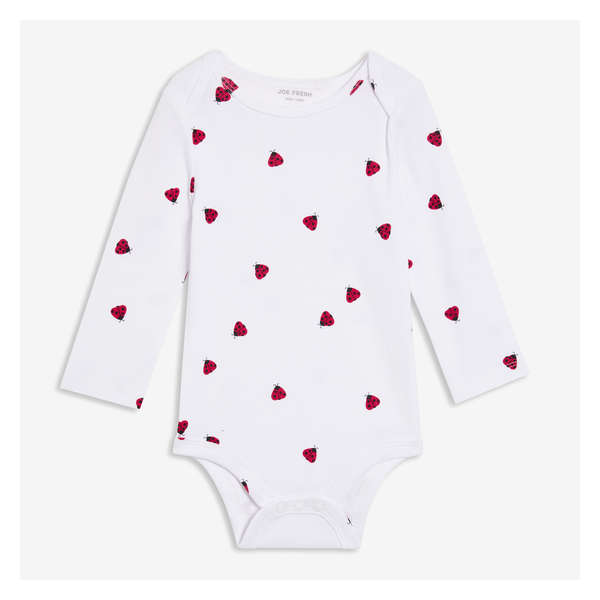 Baby Girls' Long Sleeve Bodysuit - White