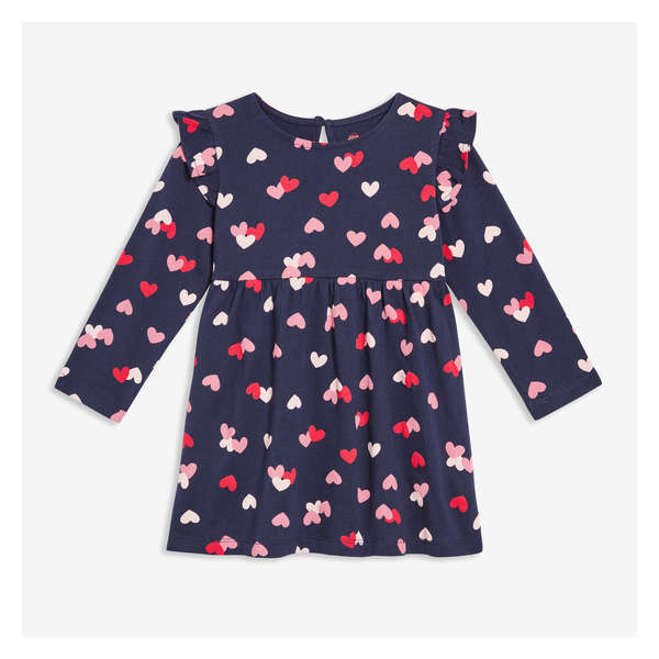 Baby Girls' Ruffle Dress - Dark Navy