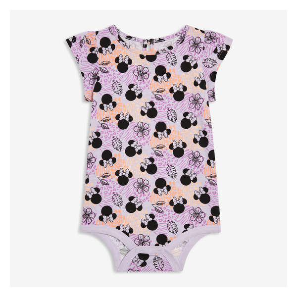 Disney Baby Minnie Mouse Print Bodysuit - Lilac