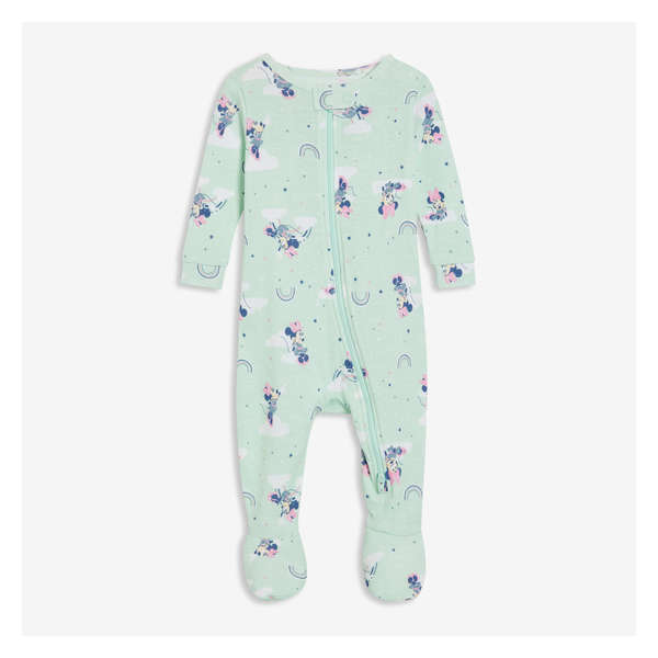 Disney Baby Minnie Mouse Footed Sleeper - Mint Green