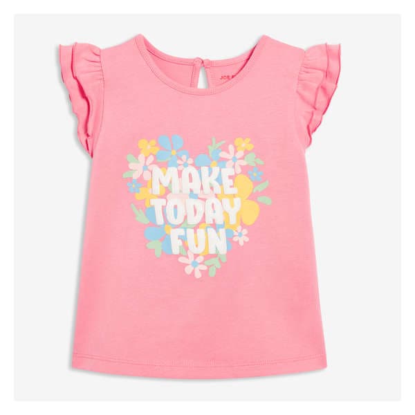 Baby Girls' Graphic T-Shirt - Pink