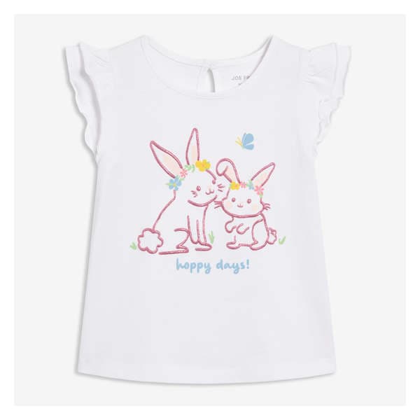 Baby Girls' Graphic T-Shirt - White