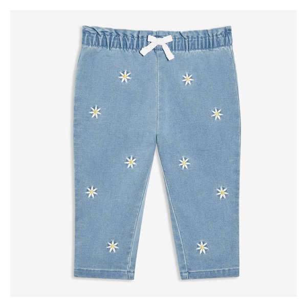 Baby Girls' Embroidered Jean - Light Wash