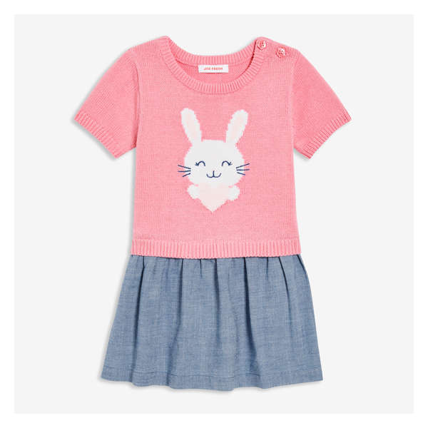 Baby Girls' Chambray Skirt Dress - Pink