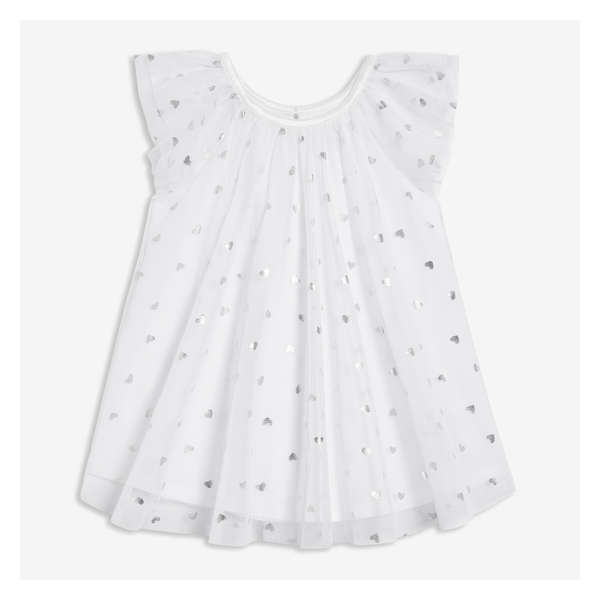 Baby Girls' Tulle Dress - White