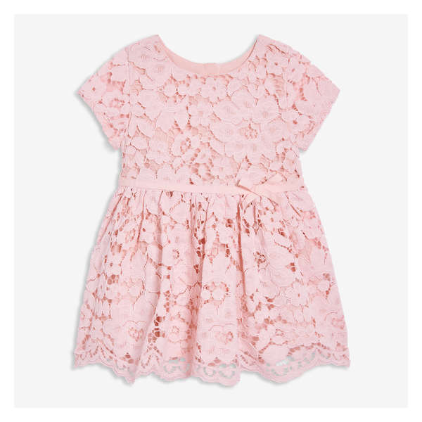 Baby Girls' Lace Dress - Light Pink