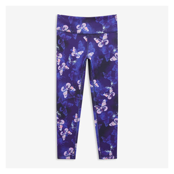 Kid Girls' Printed Active Legging - Navy